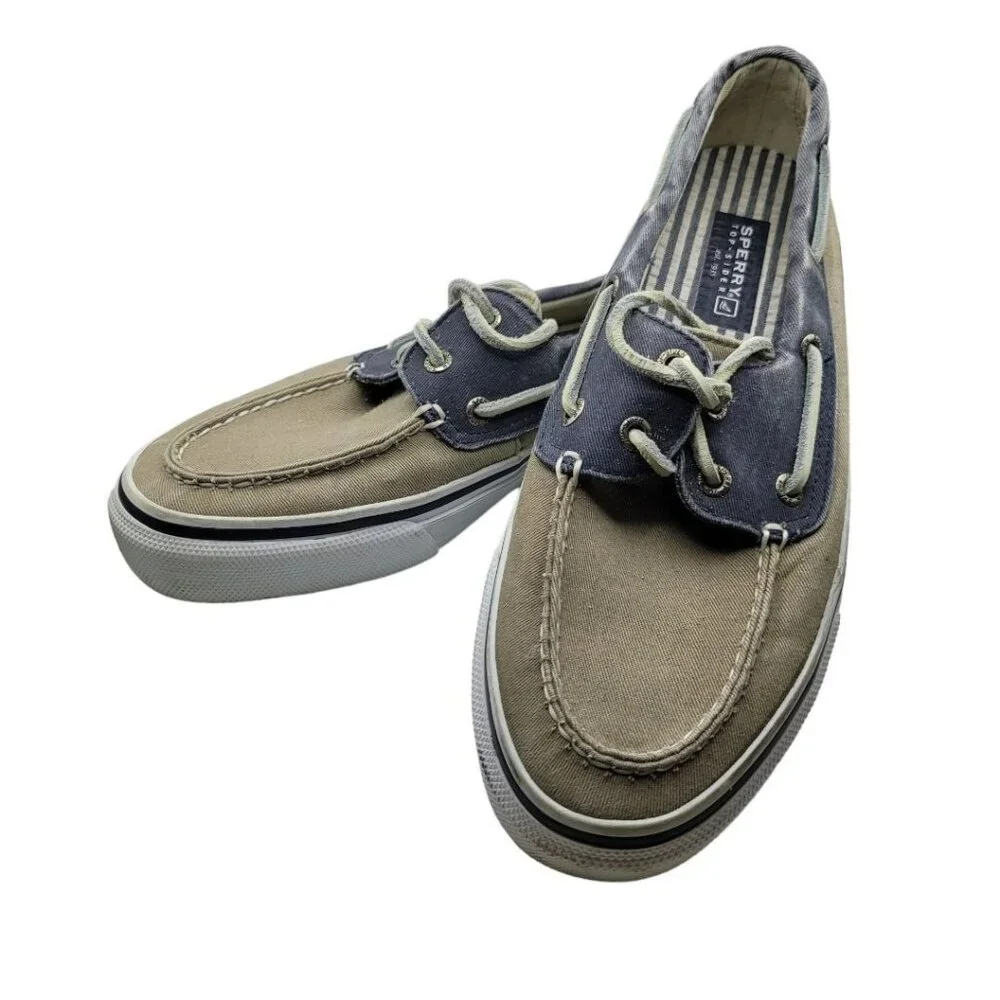 Sperry Top Sider Boat Shoe Mens 8 Blue Tan‎ 0538207 Summer Yacht Club Dock Pool